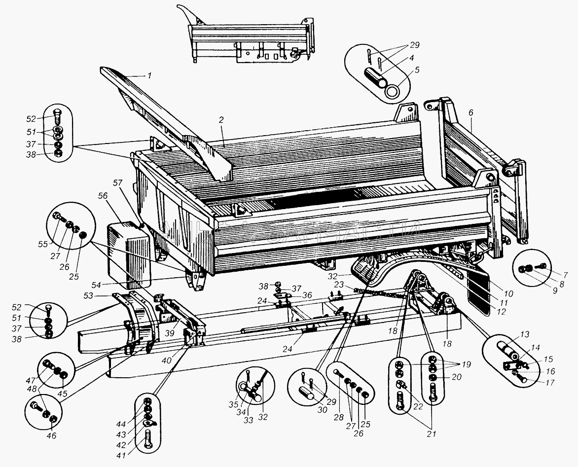 Платформа МАЗ-5549 (252045-П29 Шайба) 