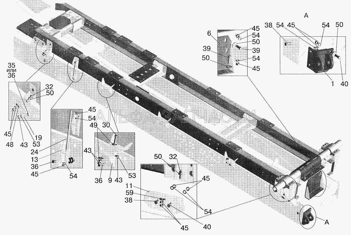 Надрамник (202123 Болт М16-6gх50) 