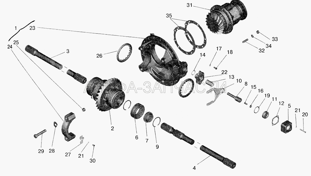 Редуктор заднего моста (54321-2409024-01 Ступица муфты) 