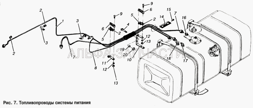 Топливопроводы системы питания  