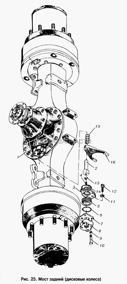 Мост задний (дисковые колеса) (54326-2409032 Вилка) 