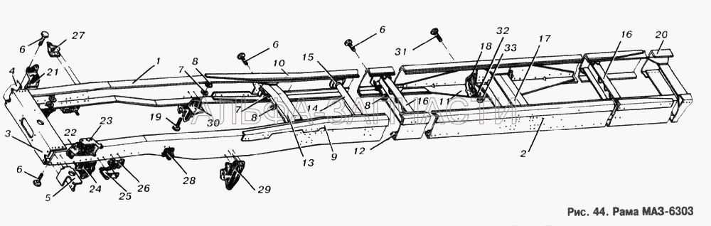 Рама МАЗ-6303  