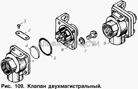 Клапан двухмагистральный (100-3562010 Клапан двухмагистральный) 