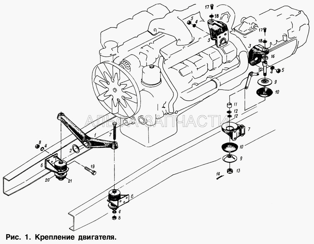 Крепление двигателя  