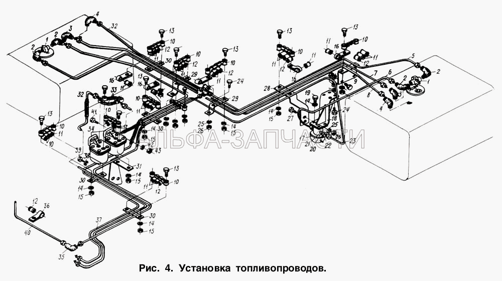 Установка топливопроводов (840-1105010 Фильтр топливный) 