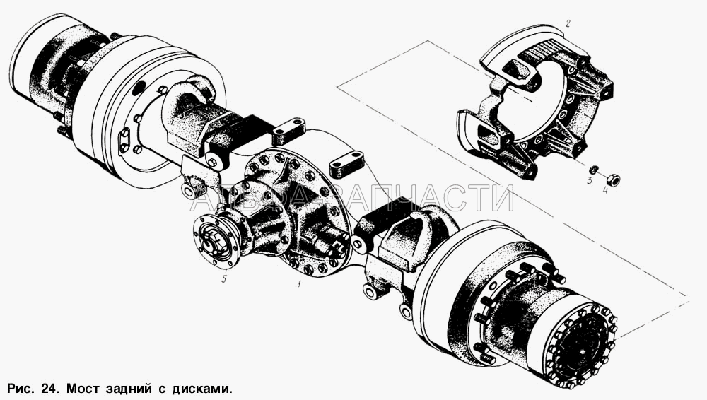 Мост задний с дисками (252141 Шайба 20 ОТ) 