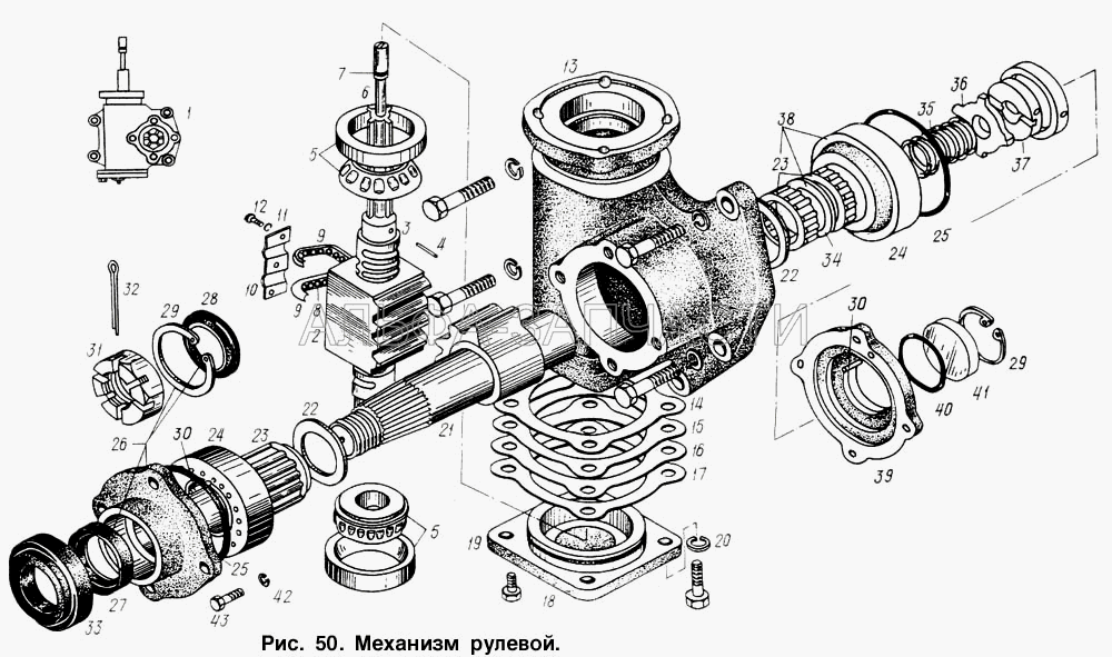 Механизм рулевой (1.2-45х65-3 Манжета) 