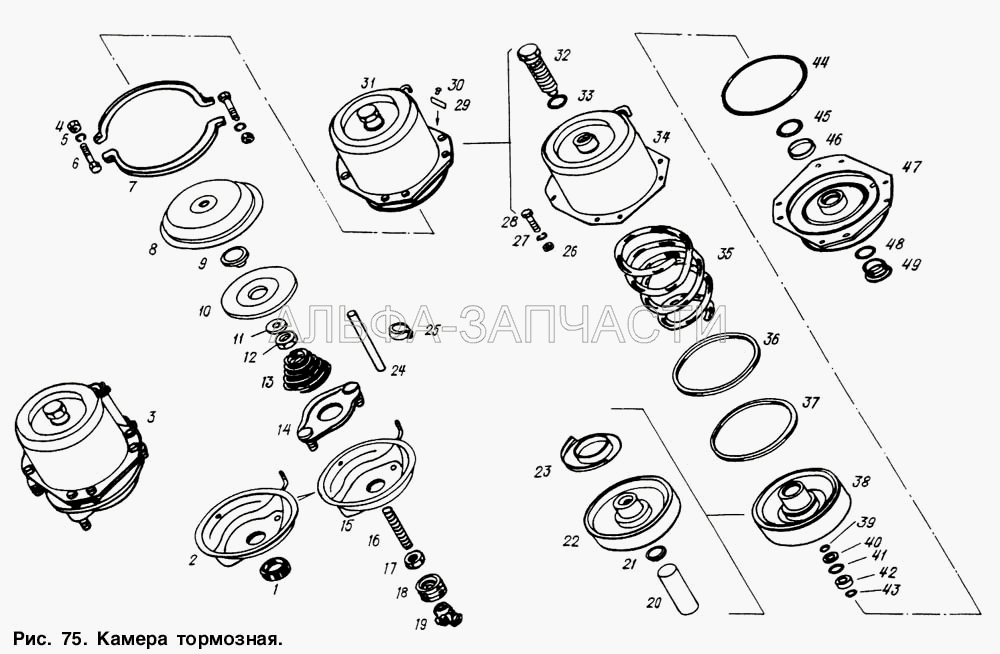 Камера тормозная (100-3519100-30 Камера тормозная) 