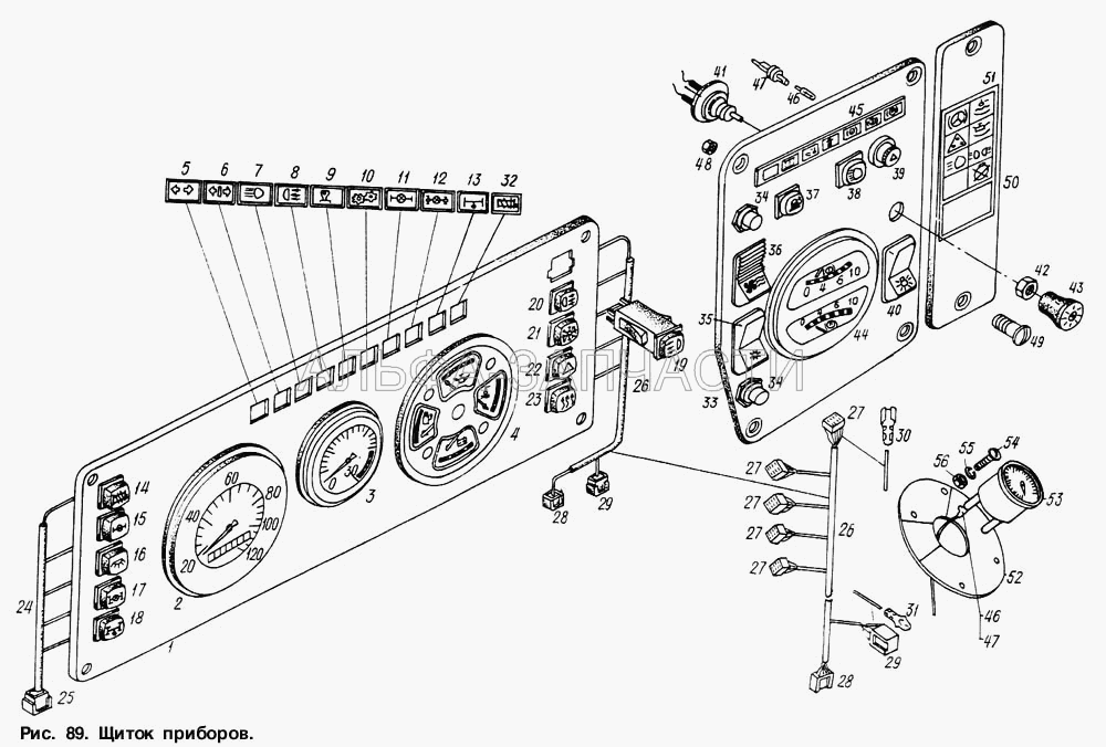 Щиток приборов (28.3801010 Комбинация приборов) 
