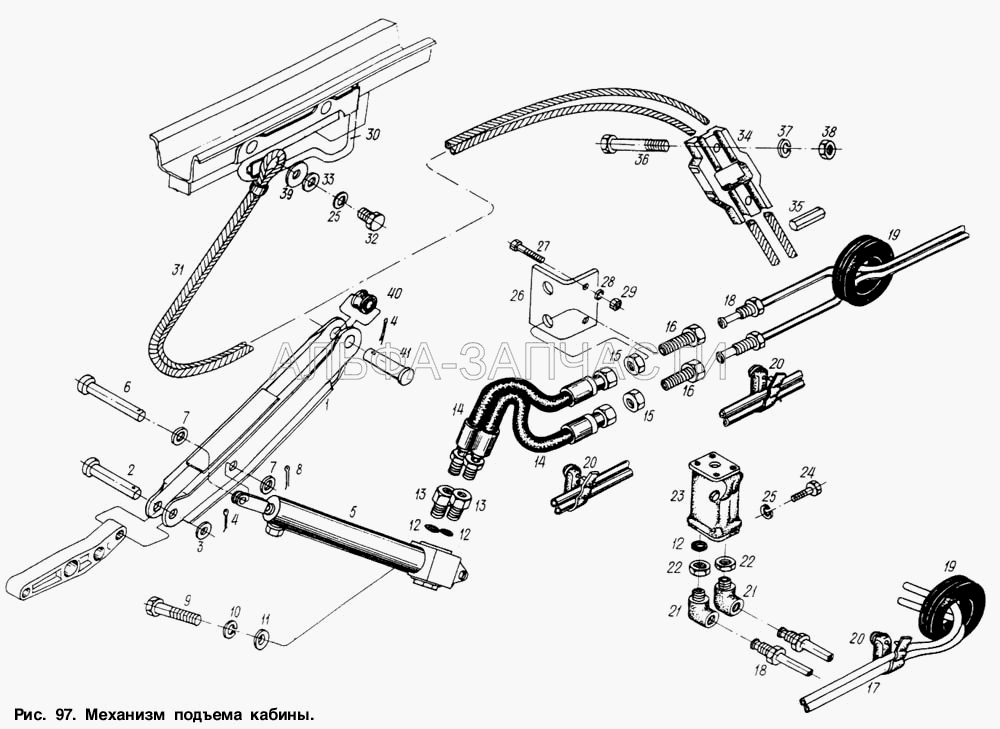 Механизм подъема кабины (182.5004010-10 Насос подъема кабины) 