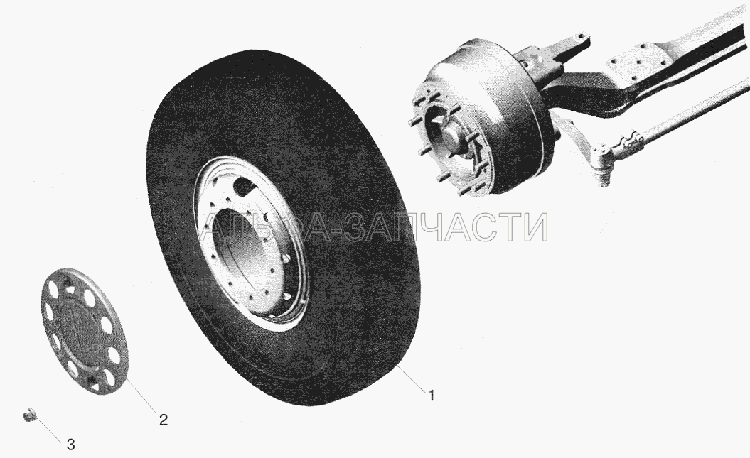 Установка передних колес (93865-3104038 Гайка М22х1,5-6Н) 