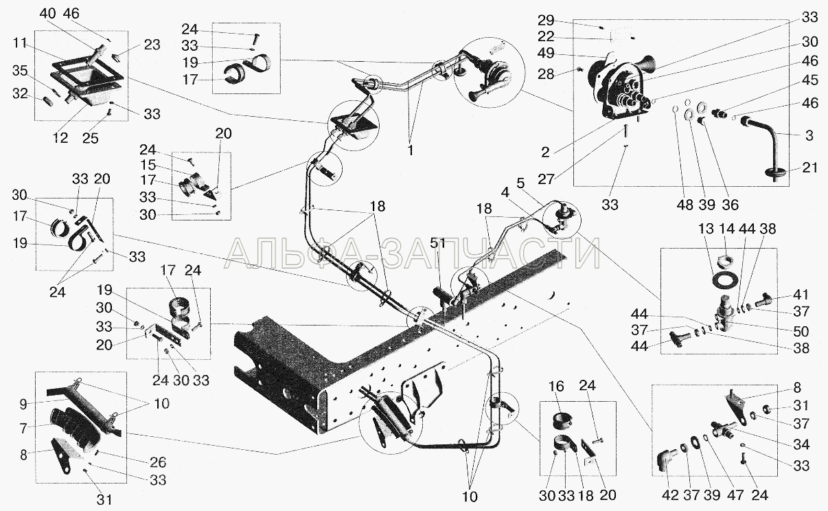 Привод стояночного тормоза и ВТС МАЗ-555102, 551605, 551603 (012-016-25-2-3 Кольцо уплотнительное) 