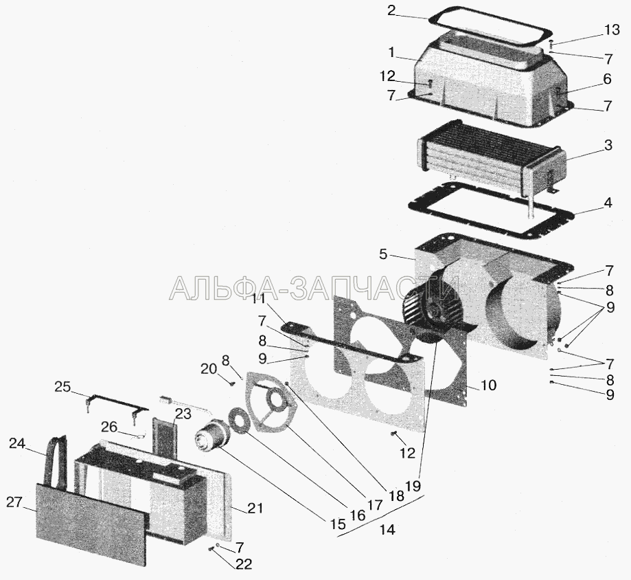 Отопитель (64229-8102014 Ротор вентилятора) 