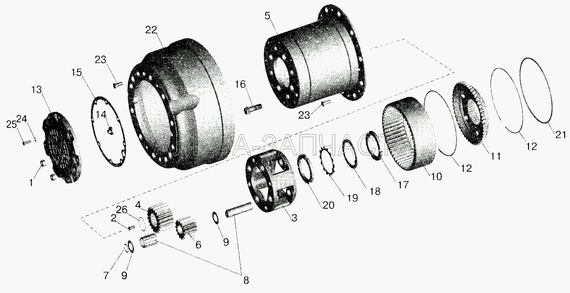 Колесный редуктор (544326-2405020 Водило) 