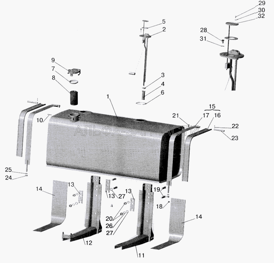 Крепление топливного бака МАЗ-642208, 642205, 543208, 543205  