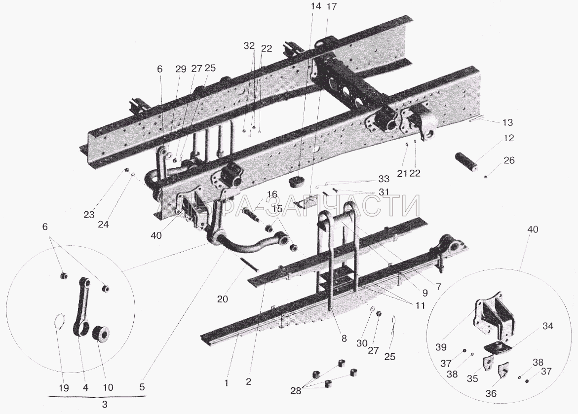 Подвеска задняя 54321-2900002-10 (250512 Гайка М10х1-6Н) 