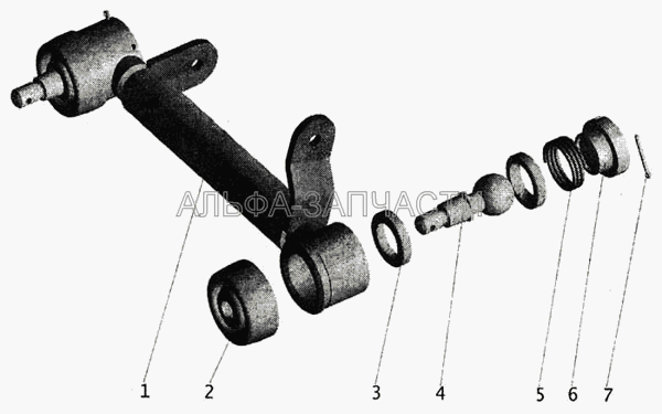 Хвостовик 64302-1703447 (5336-1703580 Палец шаровой) 