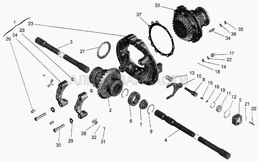 Редуктор заднего моста (54326-2409032-10 Вилка) 