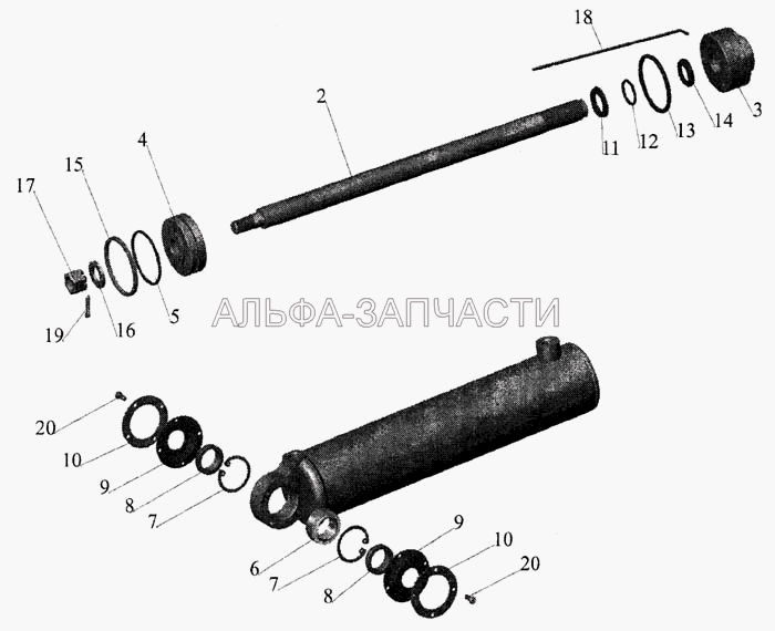 Цилиндр (ЦГ80-280-3405041 Шайба) Цилиндр (ЦГ80-280-3405041 Шайба)