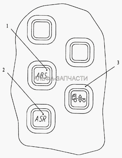 Выключатели ABS, ASR и ECAS  