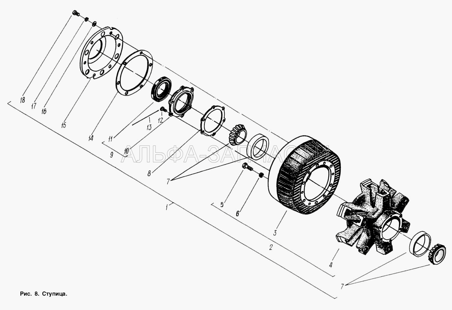 Ступица (500А-3104038 Сальник ступицы заднего колеса в сборе) 