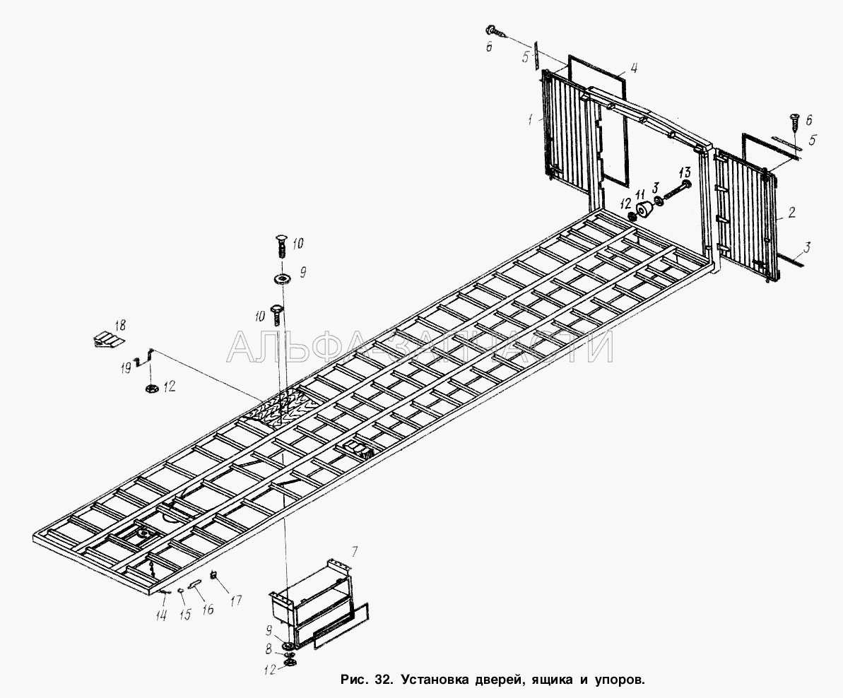 Установка дверей, ящиков и упоров (200320 Болт М10-6gх55) 