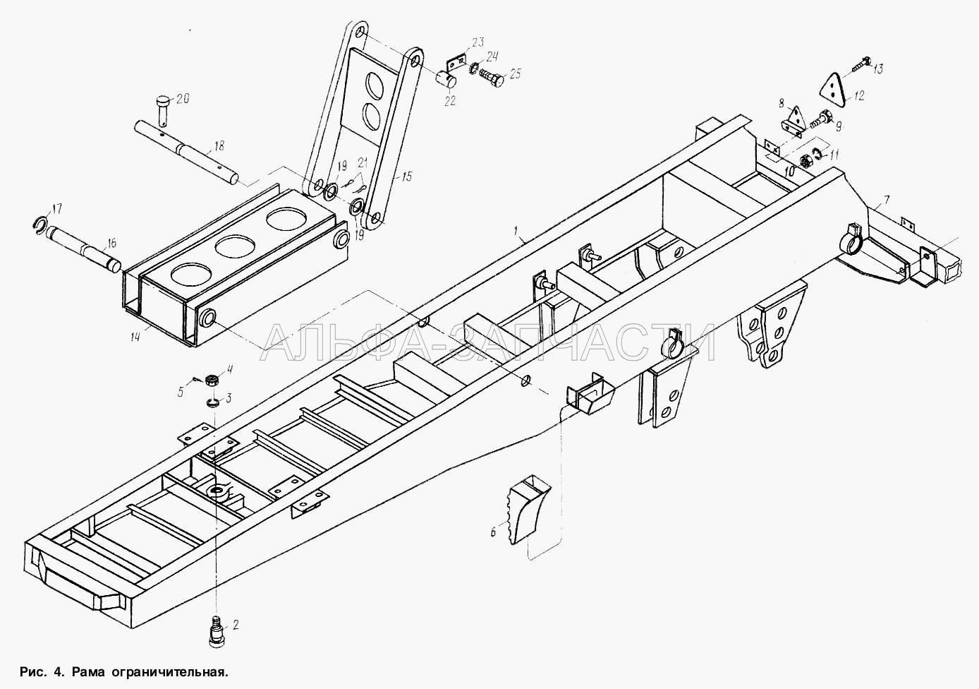 Рама ограничителя (5245-2704042 Шкворень) 