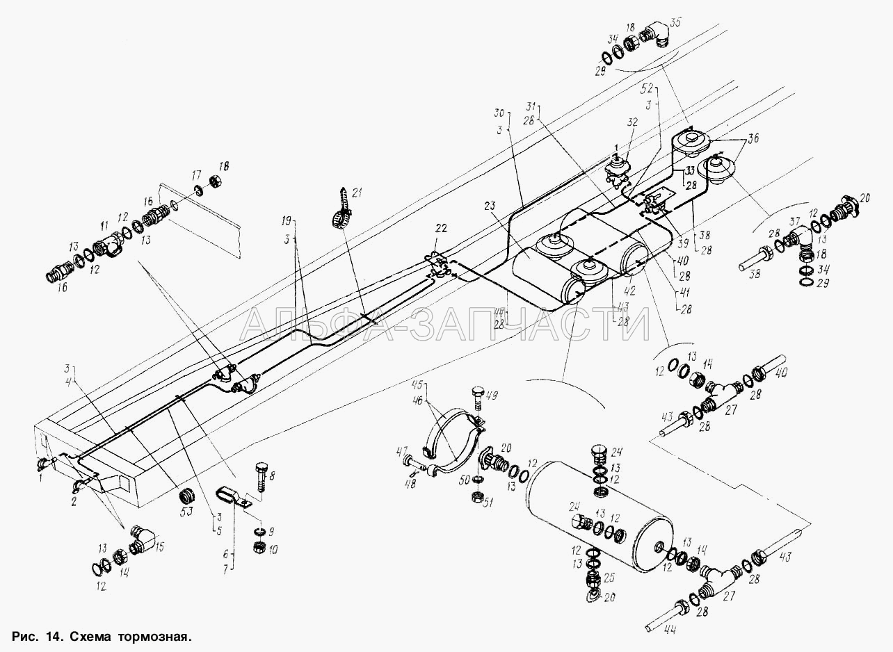 Схема тормозная (250512 Гайка М10х1-6Н) 