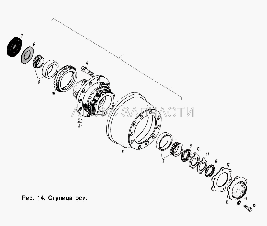 Ступица оси (9386-3502070 Барабан) 