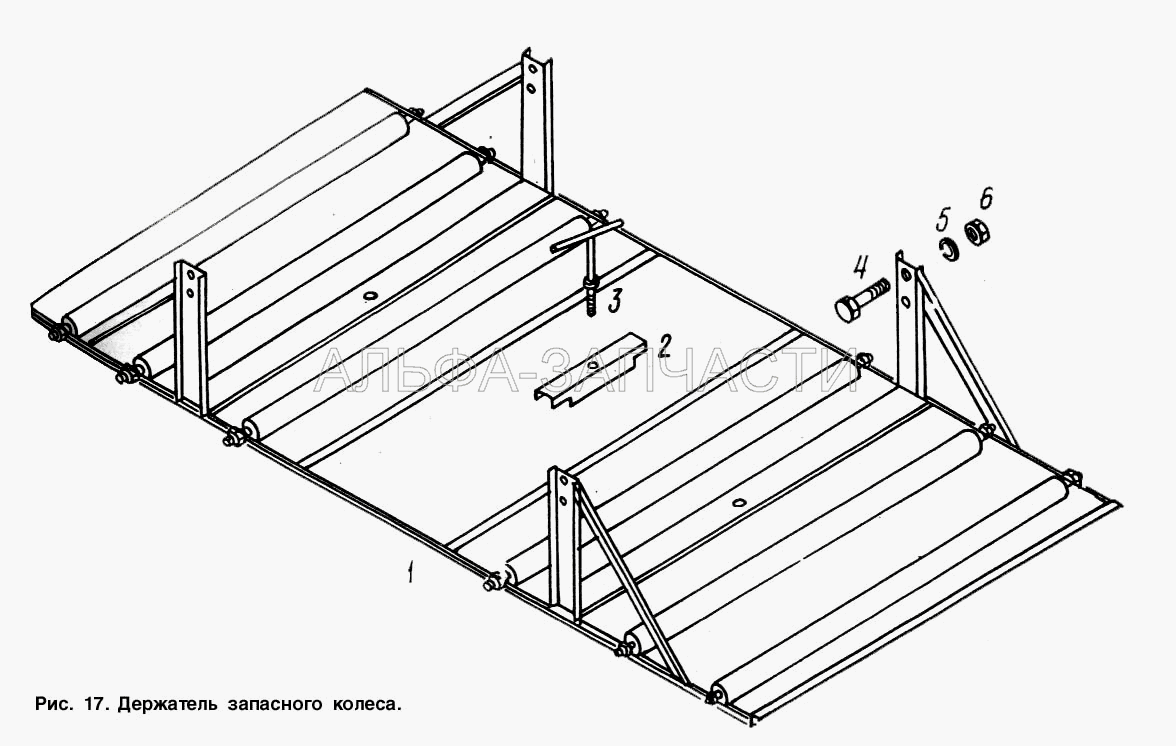 Держатель запасного колеса  