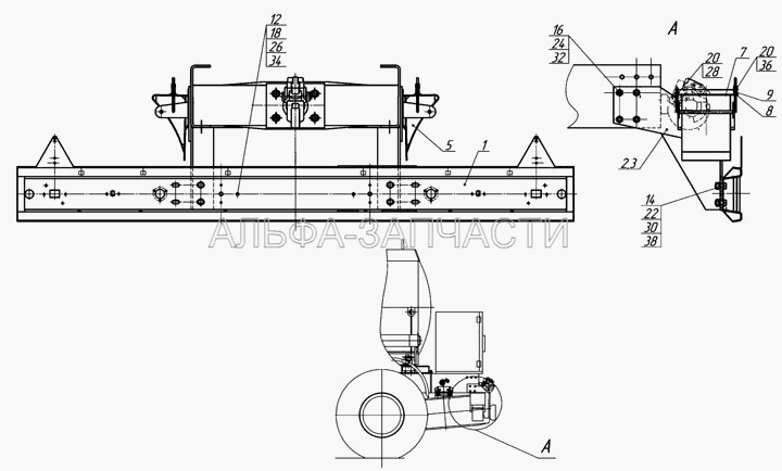 66061-2804010 Установка заднего буфера  