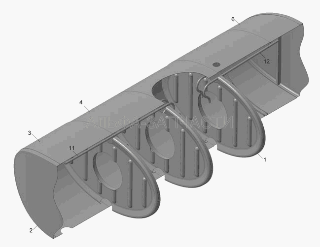 Э6606-8513025 Отсеки корпуса  цистерны в сборе (сварка)  