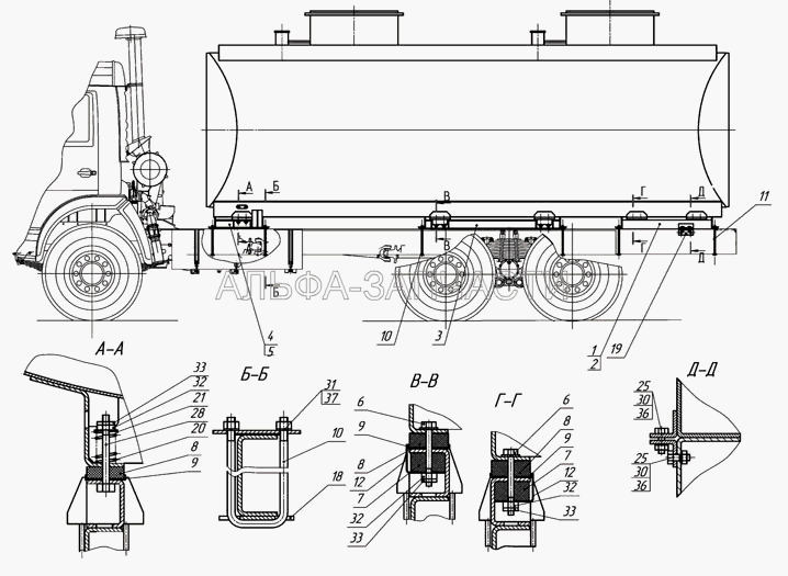 66052-02-8516000 Установка цистерны (1/21641/11 Гайка М16х1,5-6Н) 