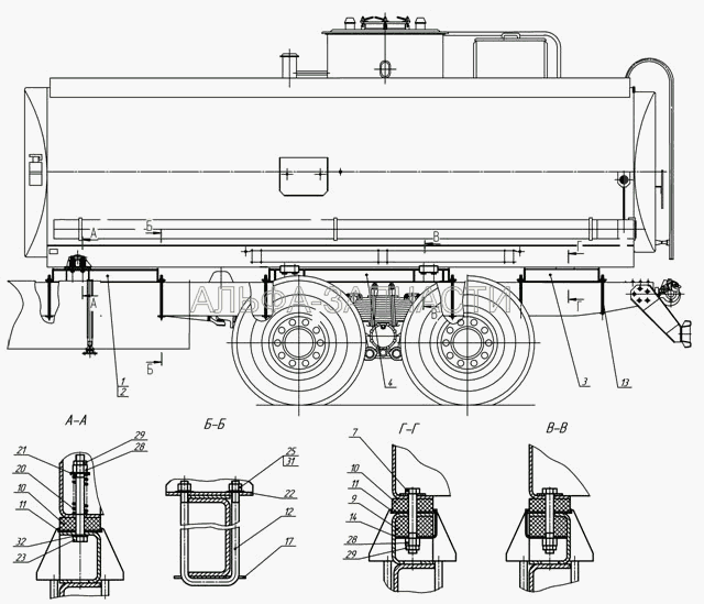 6606-8516000 Установка цистерны (1/21641/11 Гайка М16х1,5-6Н) 