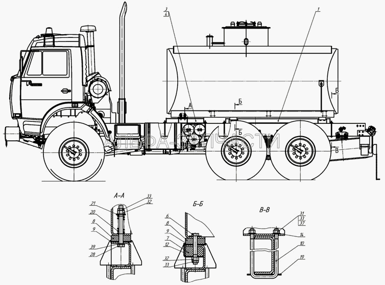 2Э66061-8516000 Установка цистерны  