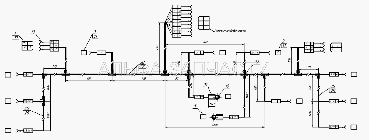 66052-3724030 Доработка жгута задних фонарей  