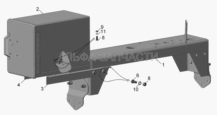 66063-3919005 Установка ящика для ЗИП  