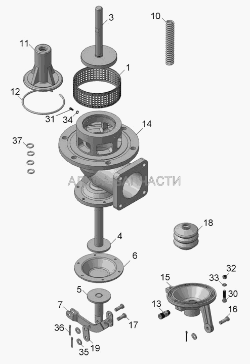 6606-8026050-20 Клапан нижний (853973 Штуцер проходной) 