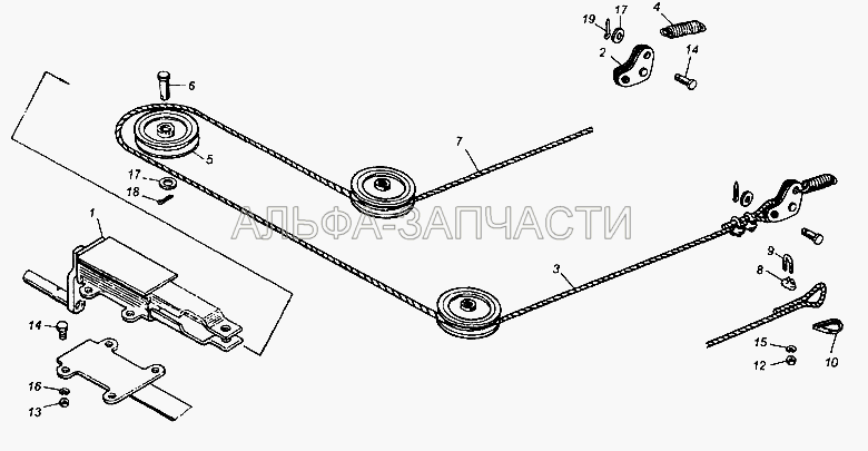 Установка привода стояночного тормоза (5511-3105235-10 Блок) 