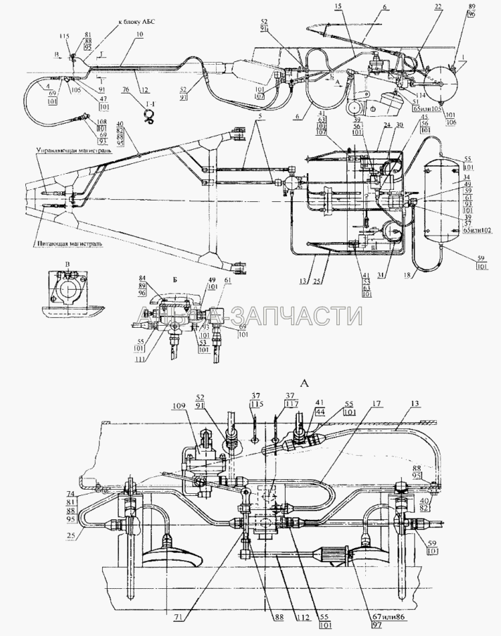 Установка пневматических тормозов (1/05170/70 Шайба пружинная 12) 