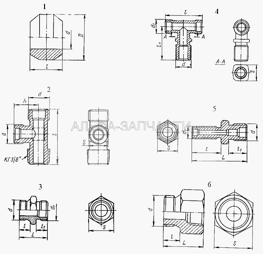 Стандартные детали (864853 Тройник ввертный) 