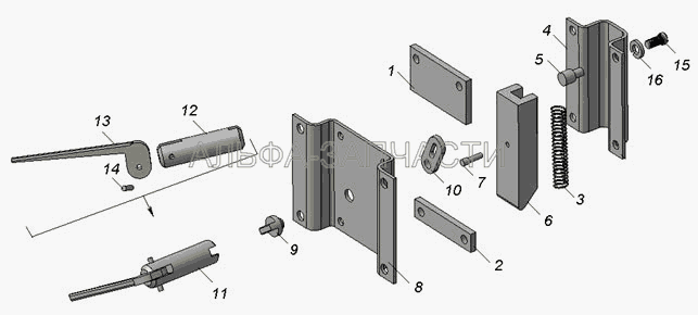 9674-3919040 Замок с защелкой типа ЗМЧ  