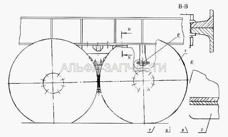 Установка тележки 9334-08-2822001 (5320-2912624 Буфер в сборе) 