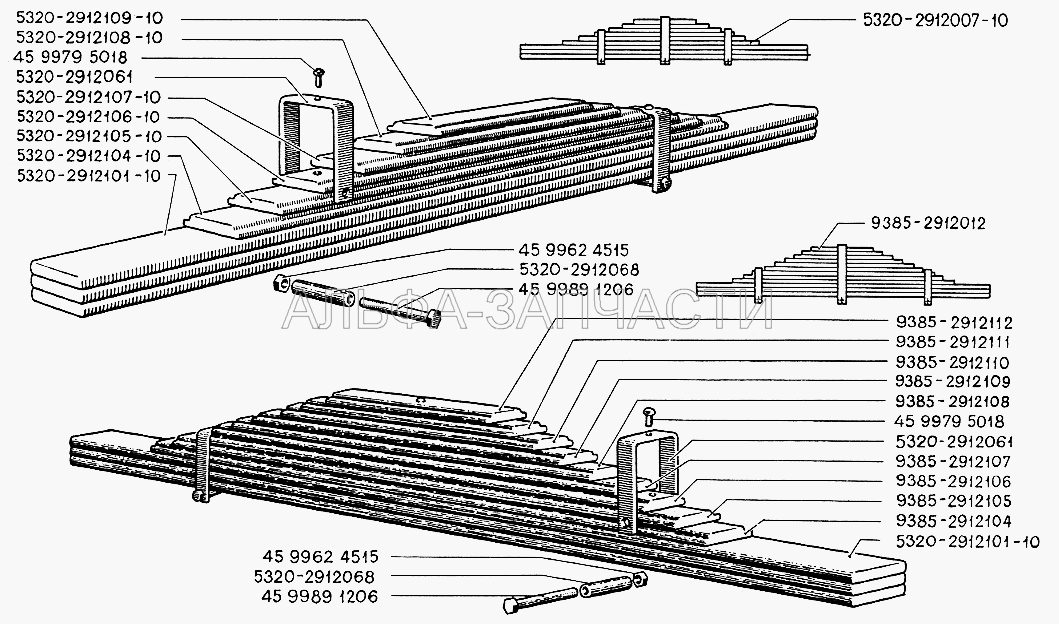 Рессора (5320-2912068 Втулка) Рессора (5320-2912068 Втулка)