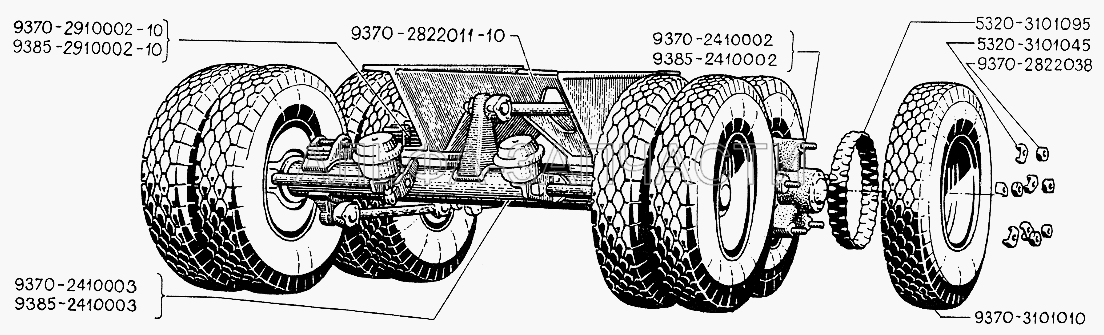 Тележка (5320-3101045 Прижим заднего колеса) 