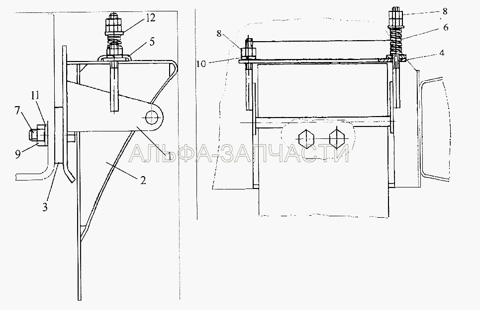 Установка противооткатных упоров 96741-3926010  