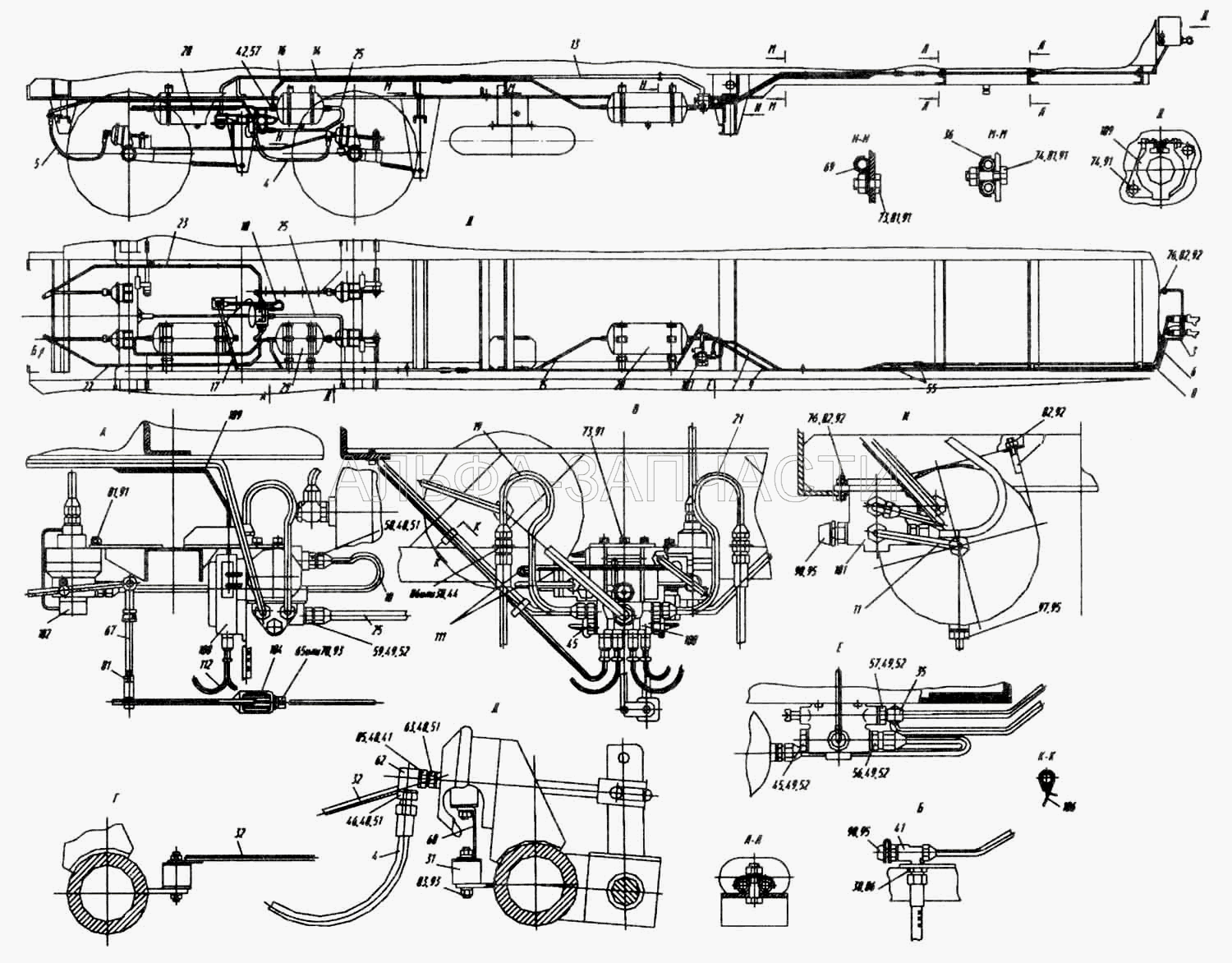 Привод пневматический тормозов с АБС (1/61015/11 Гайка М12х1,25-6Н) 