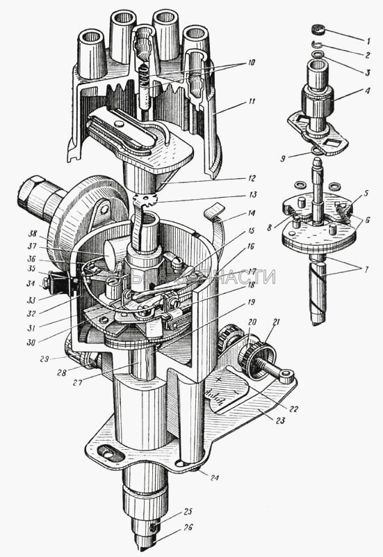 Распределитель Р4-В (Рис. 112)  