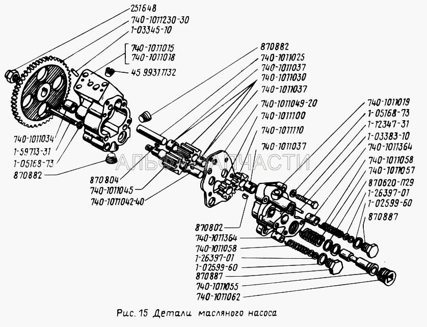 Детали масляного насоса  