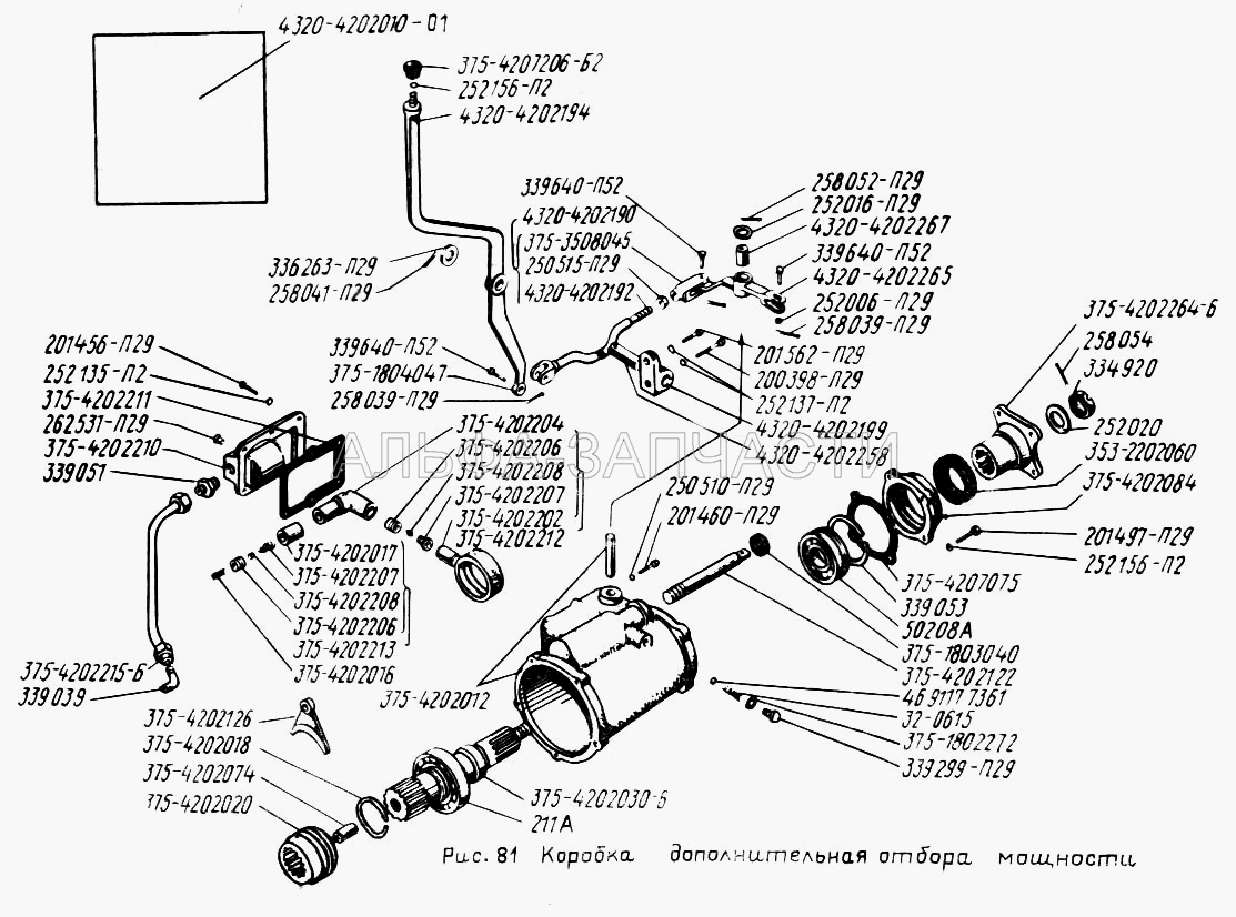 Коробка дополнительная отбора мощности (258054 Шплинт 4х32) 